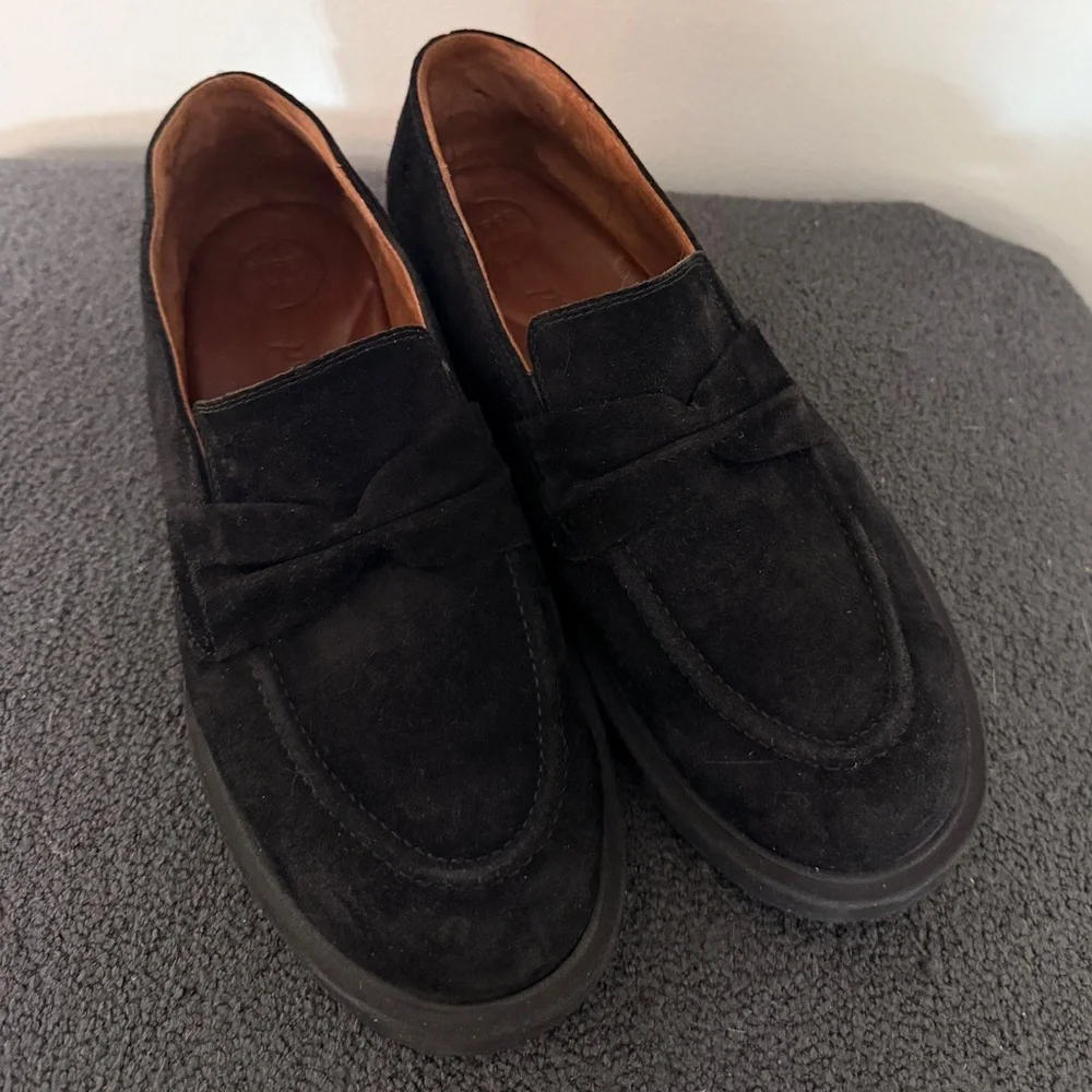Paul Green Dark Suede Loafers - Picture 3 of 13